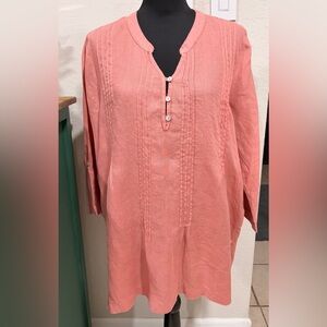 Cynthia Rowley Dusty Rose Tunic Top